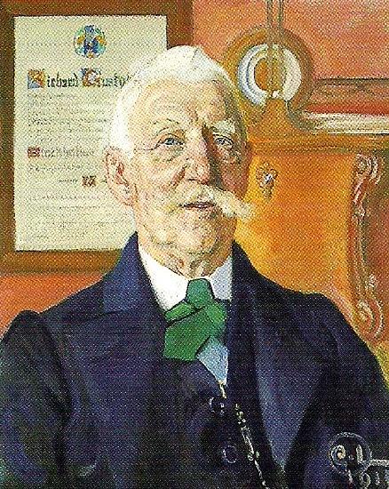 Carl Larsson portratt av redaktor richard gustafsson Germany oil painting art